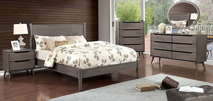 Lennart Collection Platform Bed - Gray