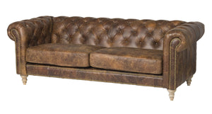 Lundin Collection Leather Chesterfield Sofa