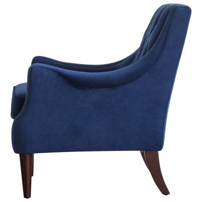 Marlene Tufted Velvet Accent Chair - Navy Blue