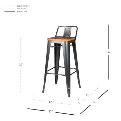 Metropolis Industrial Counter Stool