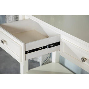 Sandy Beach Collection One Drawer End Table - White