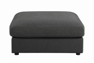 Serene Collection 6 Pc Modular Feather Down Sectional - Charcoal Gray